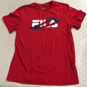 Red Fila shirt